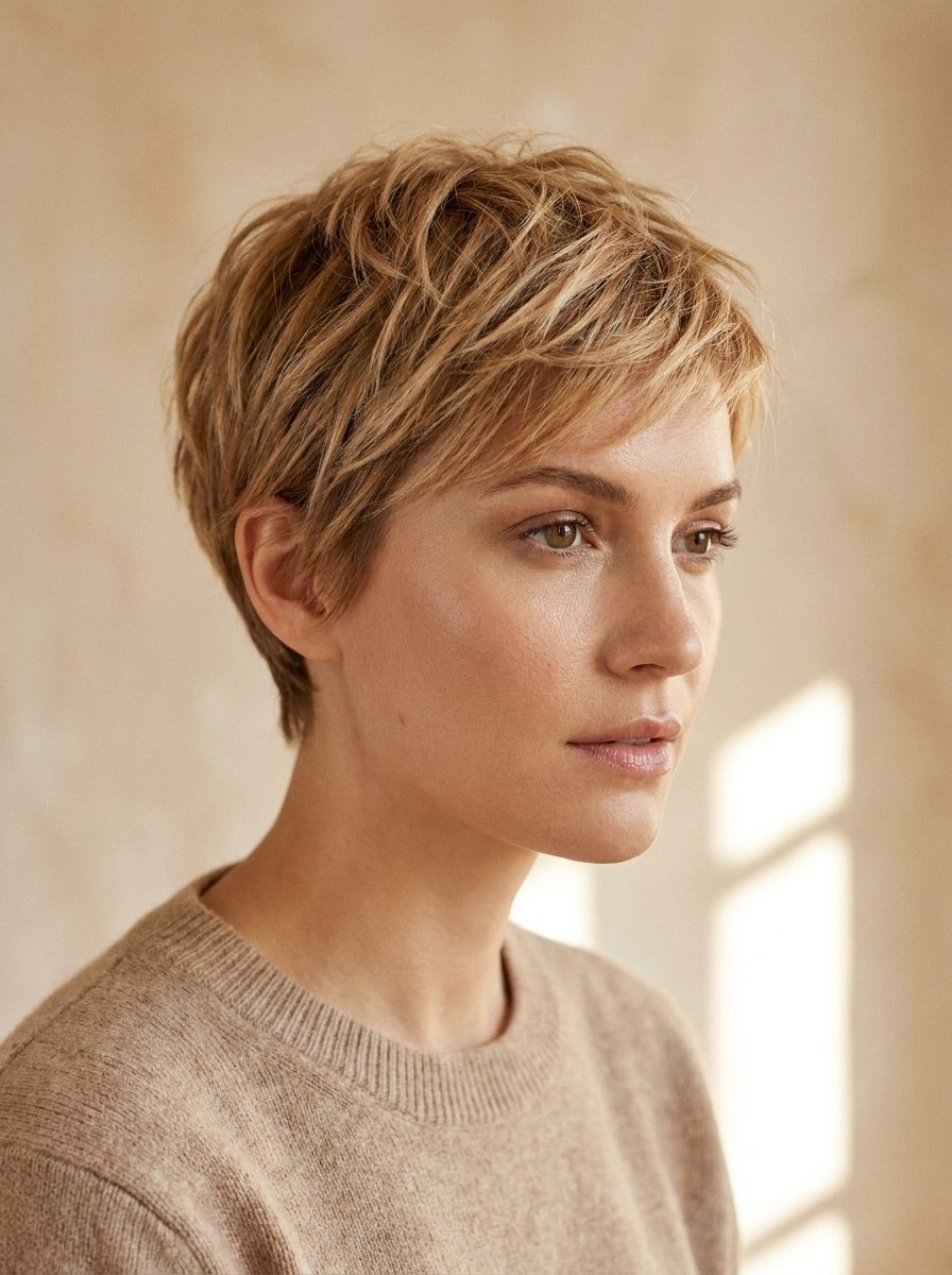 Honigblonder Pixie - Haarfarben Ideen für kurze Haare